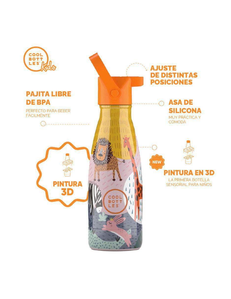 Termo de acero inoxidable Kids Savannah Kingdom con tapa rosca 260 ml