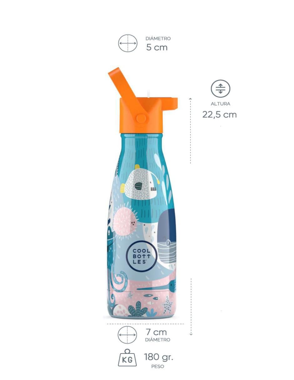 Termo de acero inoxidable Kids Sea World con tapa rosca 260 ml 6
