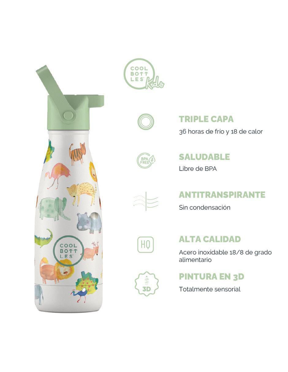 Termo de acero inoxidable Kids African Safari con tapa rosca 260 ml