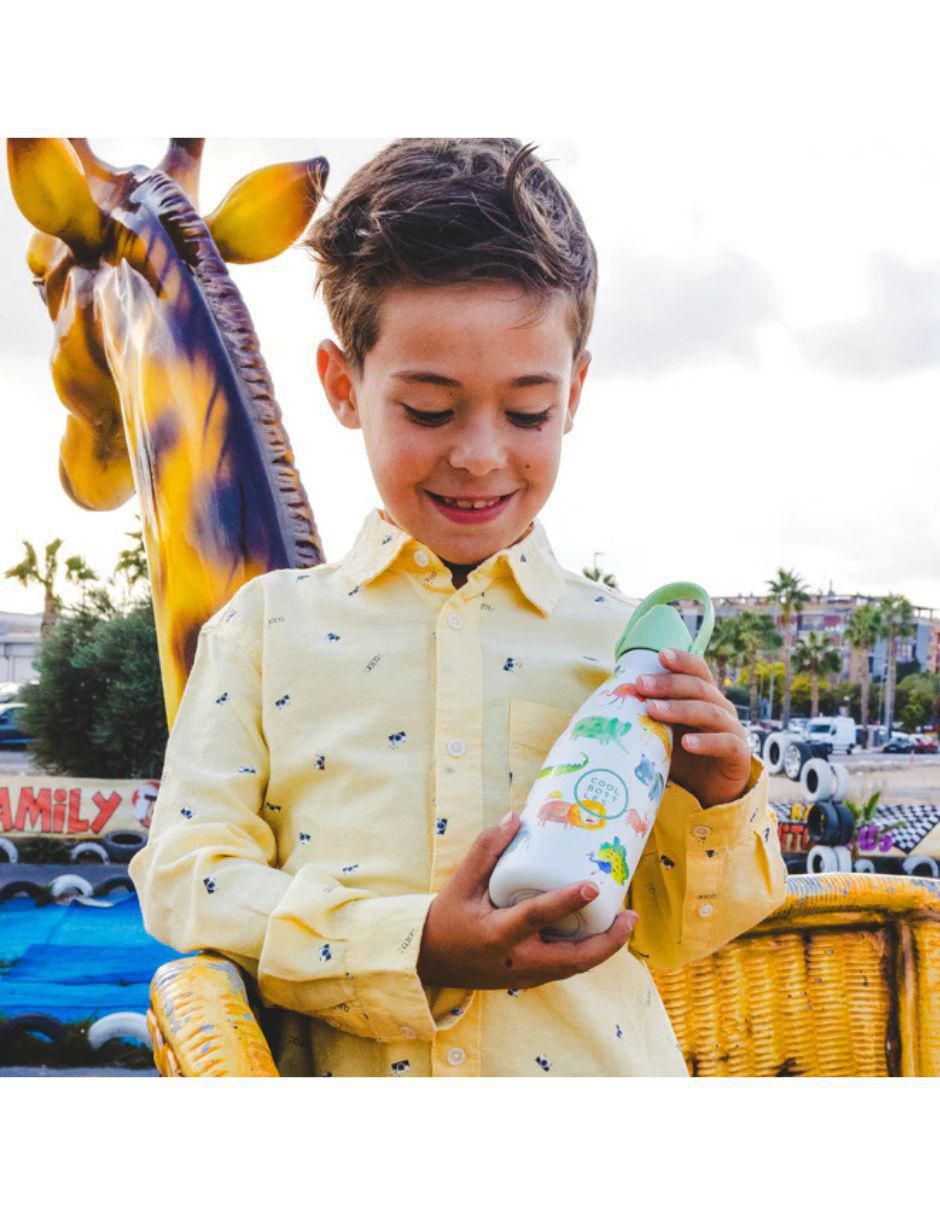 Termo de acero inoxidable Kids African Safari con tapa rosca 260 ml