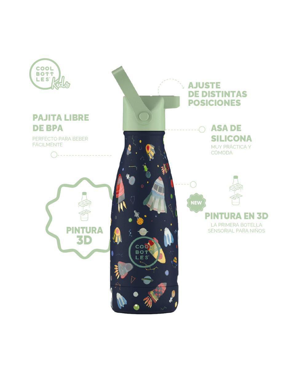 Termo de acero inoxidable Kids Space Rockets con tapa rosca 260 ml
