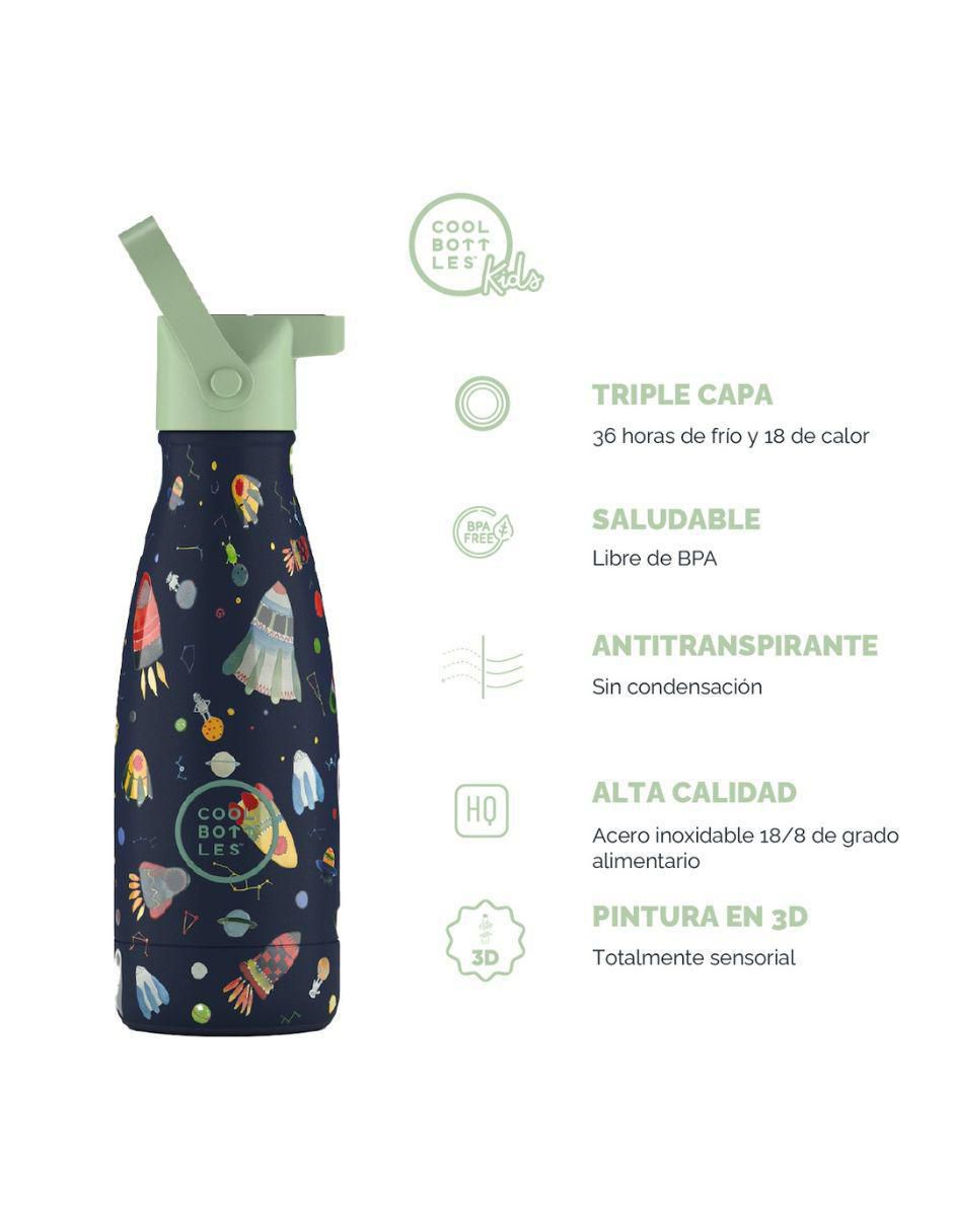 Termo de acero inoxidable Kids Space Rockets con tapa rosca 260 ml