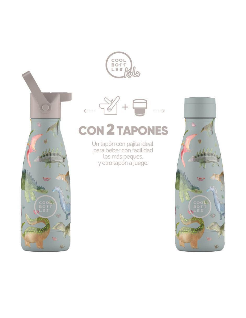 Termo de acero inoxidable Kids Dinos Planet con tapa rosca 260 ml