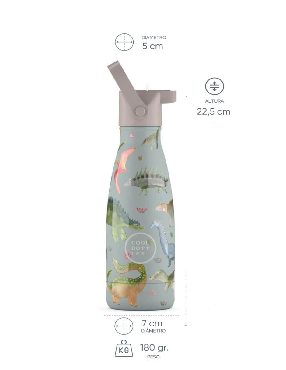 Termo de acero inoxidable Kids Dinos Planet con tapa rosca 260 ml 5