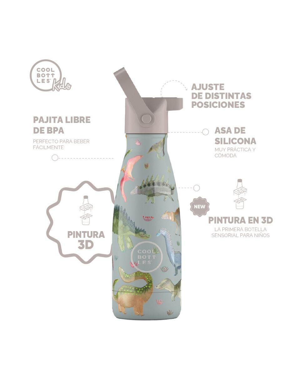 Termo de acero inoxidable Kids Dinos Planet con tapa rosca 260 ml