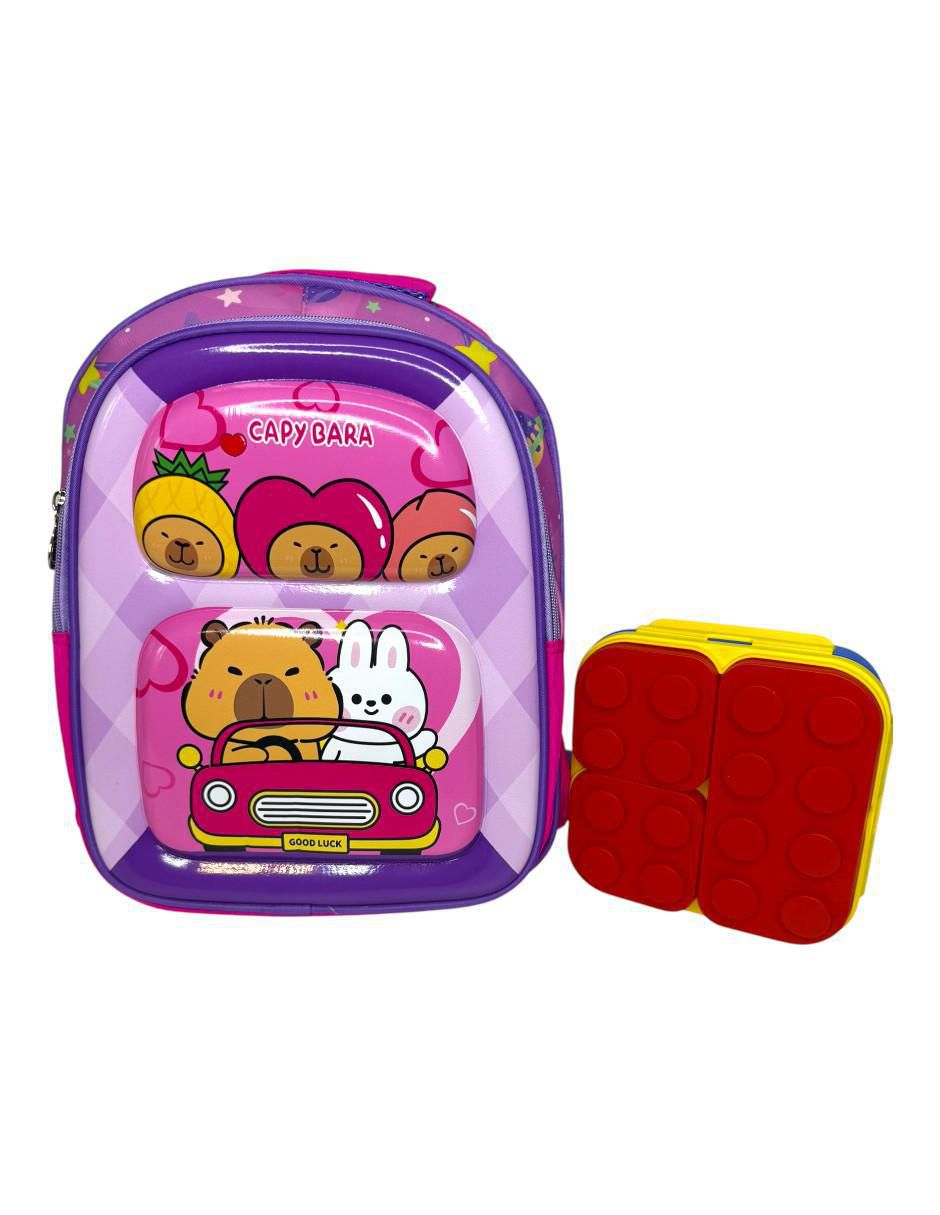 Set mochila casual Capibara