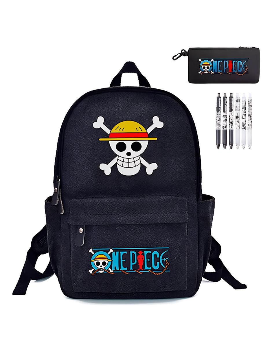 Set mochila escolar One Piece impermeable para hombre 1