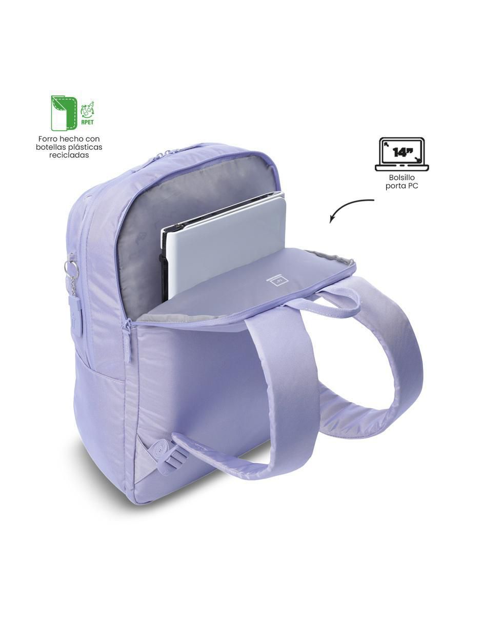 Mochila con portalaptop Totto Cloud para mujer