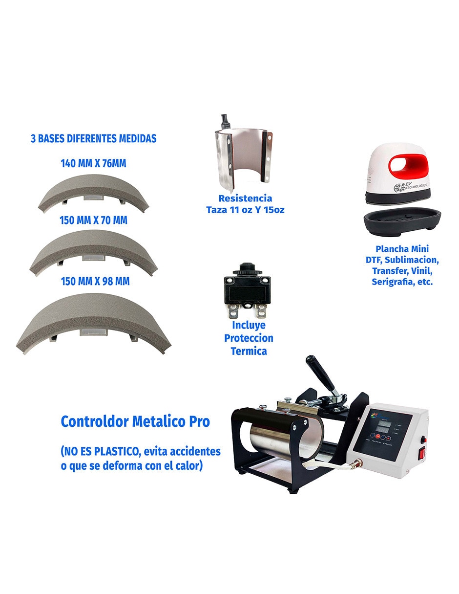 Kit prensa de calor para sublimar 2