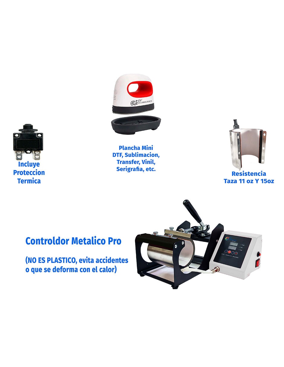 Kit prensa de calor para sublimar 5