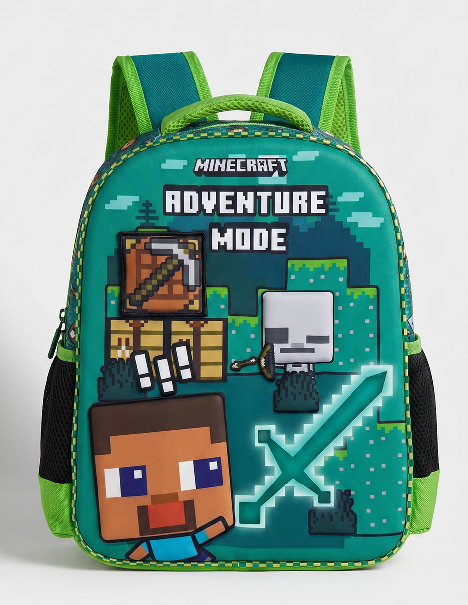 Mochila escolar Minecraft Gamer para niño 1