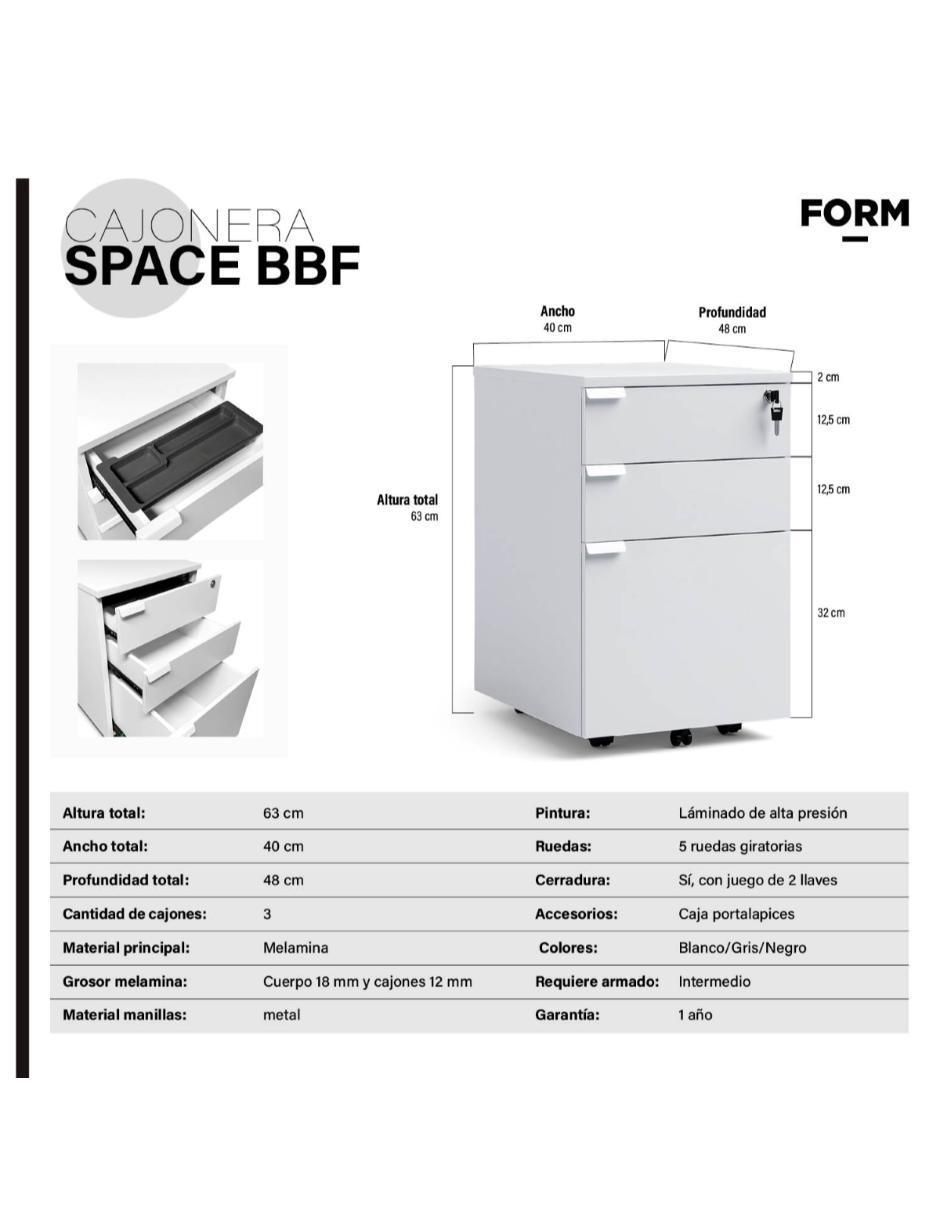 Archivero Form Design con cerradura y base móvil