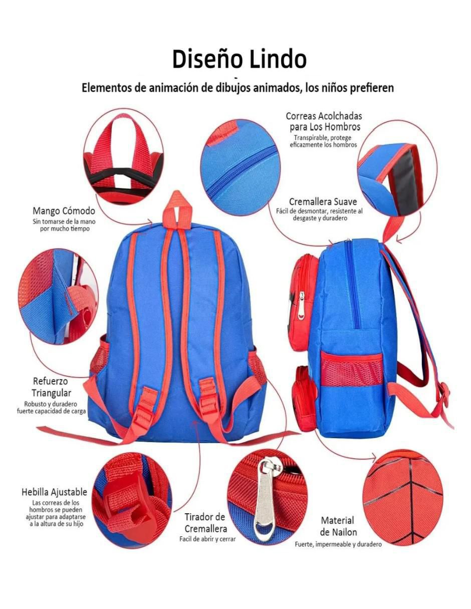 Mochila escolar Spider-Man impermeable 3