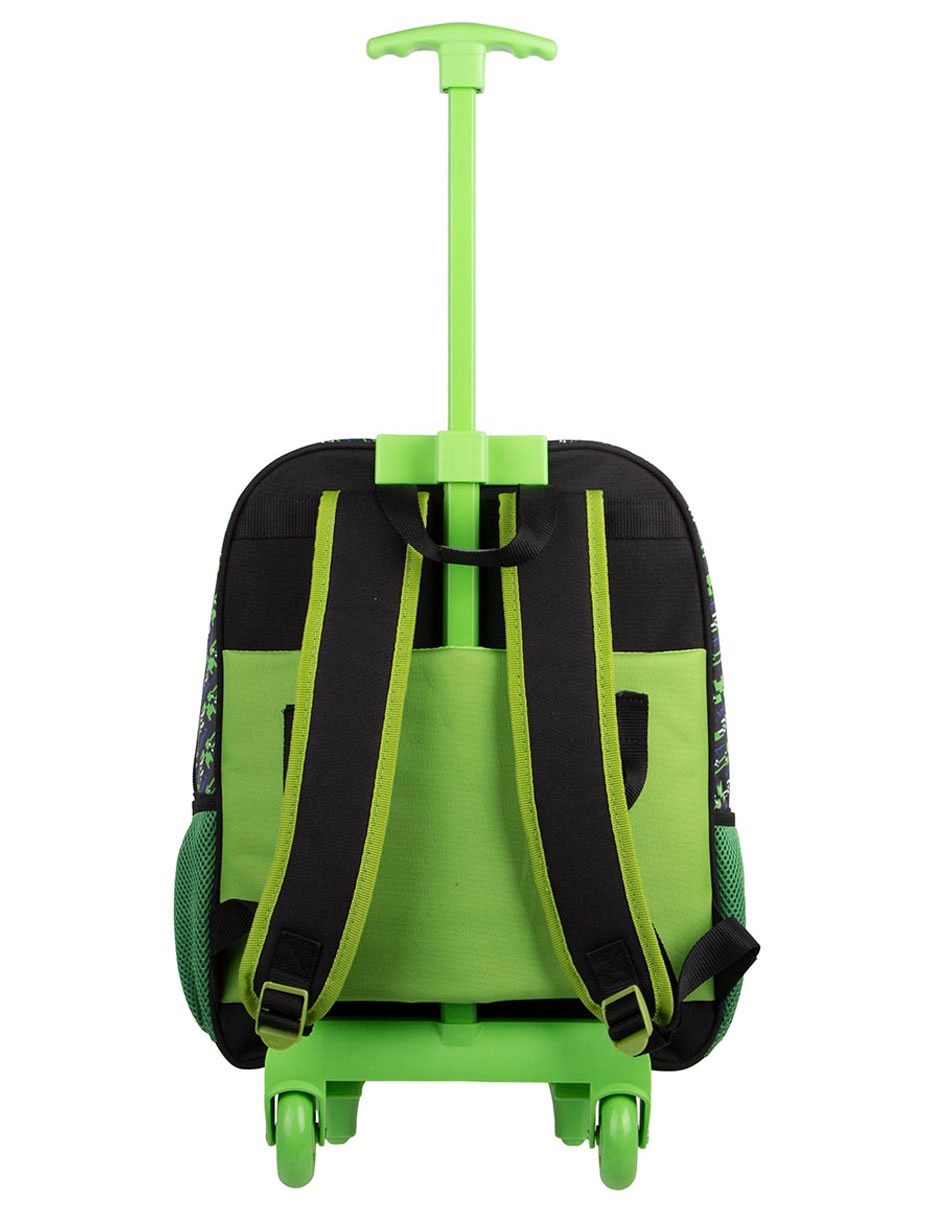 Mochila con ruedas escolar Minecraft Tetris para niño 4