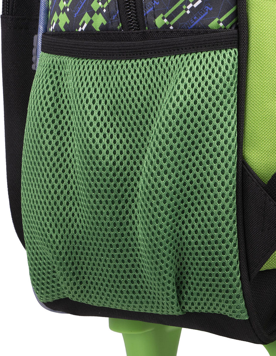 Mochila con ruedas escolar Minecraft Tetris para niño