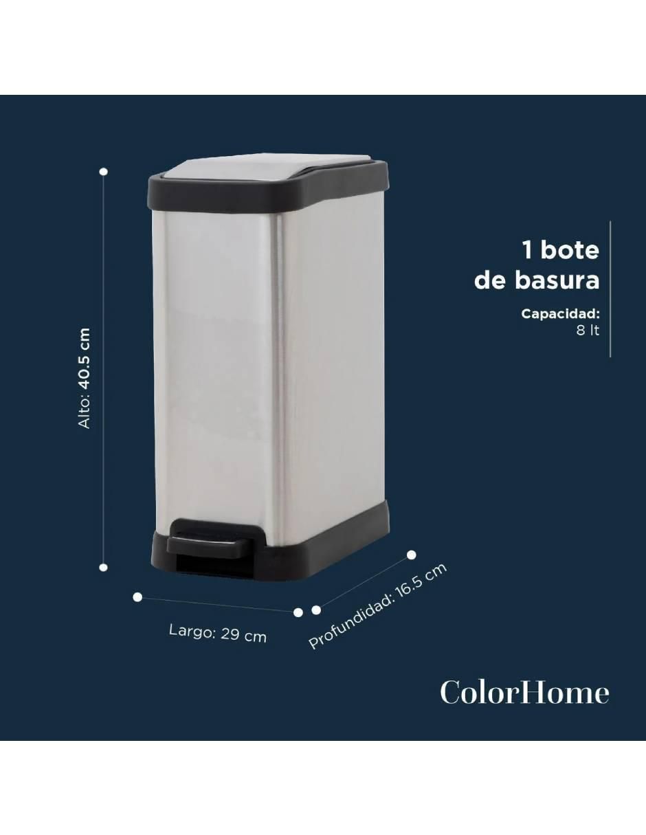 Bote de basura ColorHome de aluminio