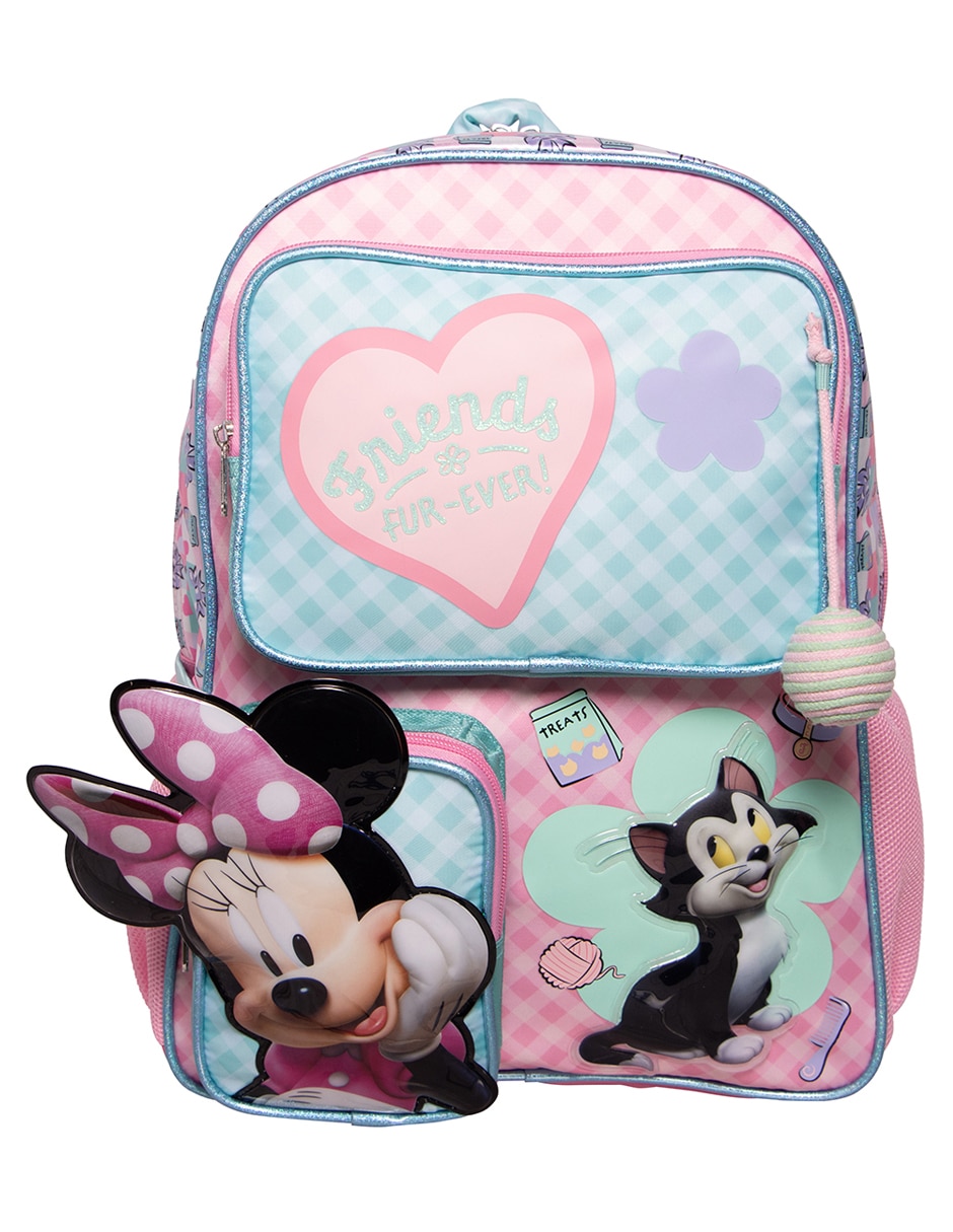Mochila escolar minnie estambre para niña