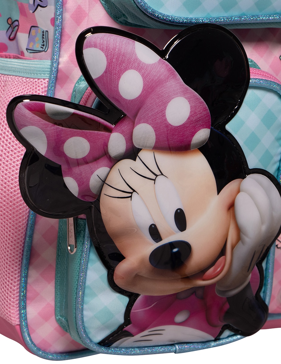Mochila escolar minnie estambre para niña 7