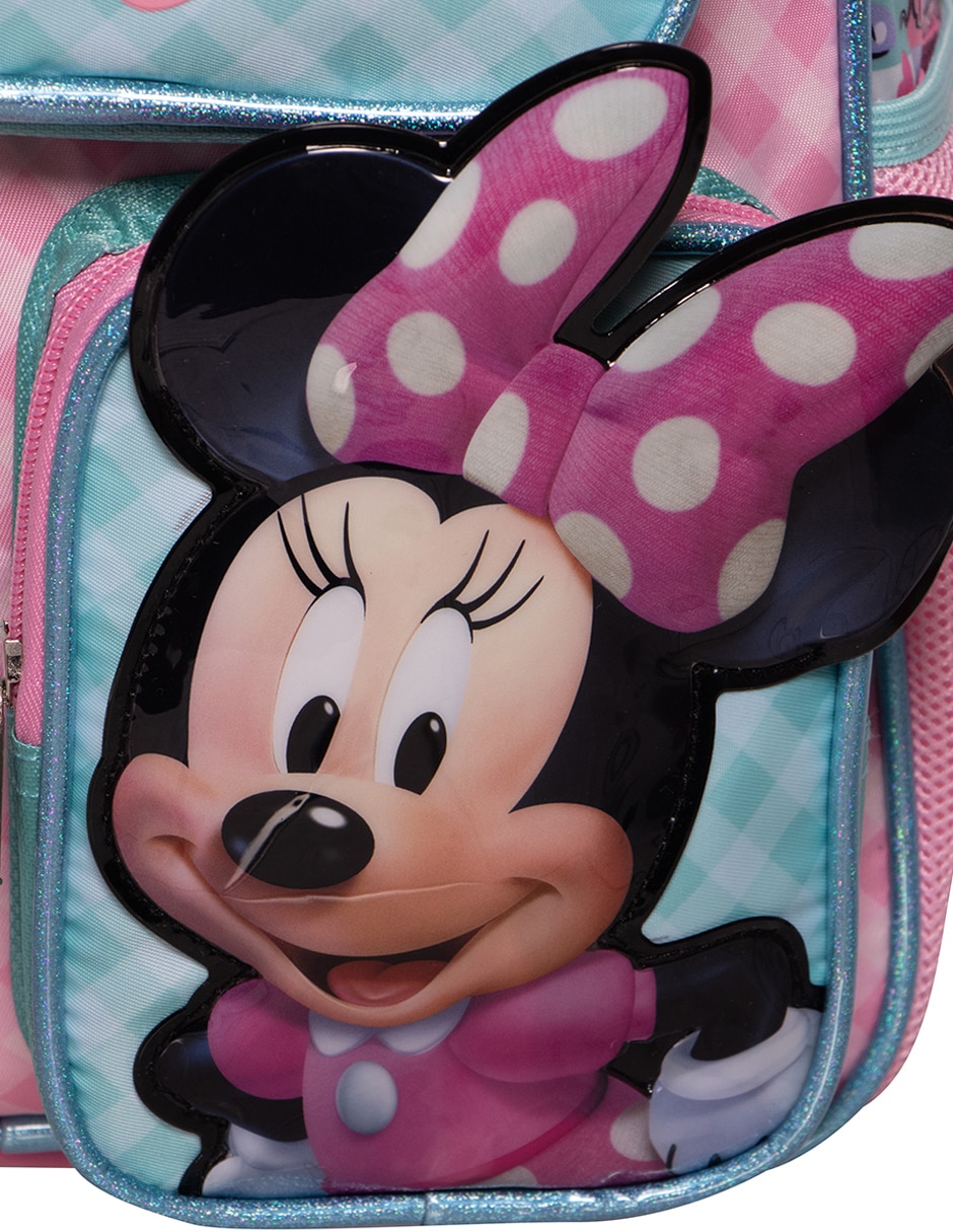 Mochila escolar minnie estambre para niña 2