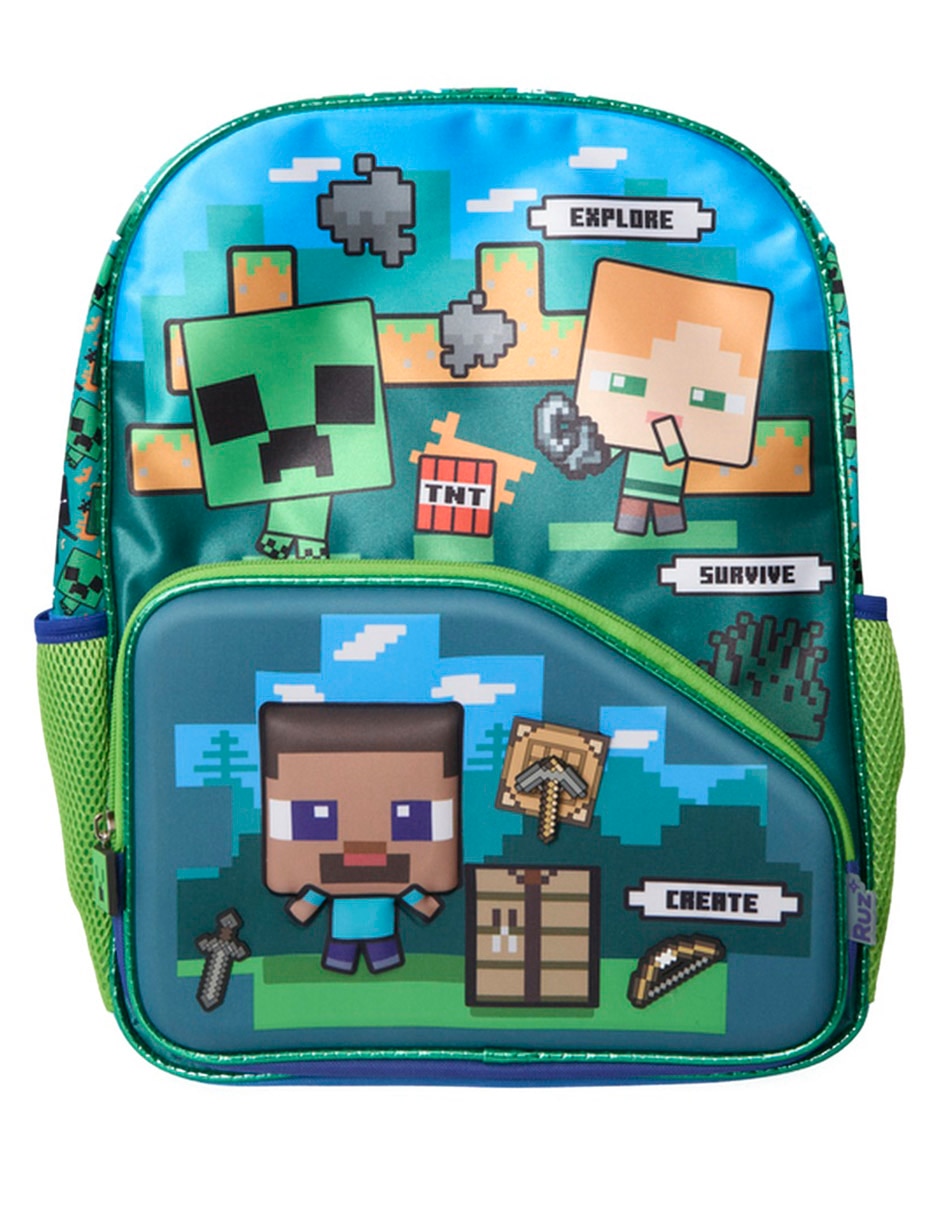 Mochila Escolar Minecraft Para Niño