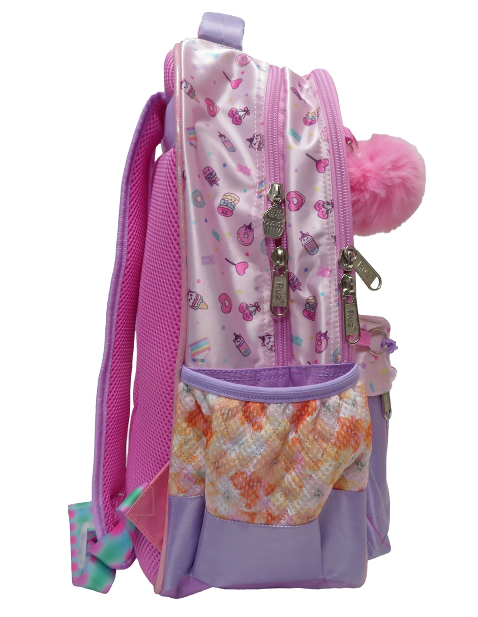 Mochila escolar mis pastelitos cumpleaños para niña 4