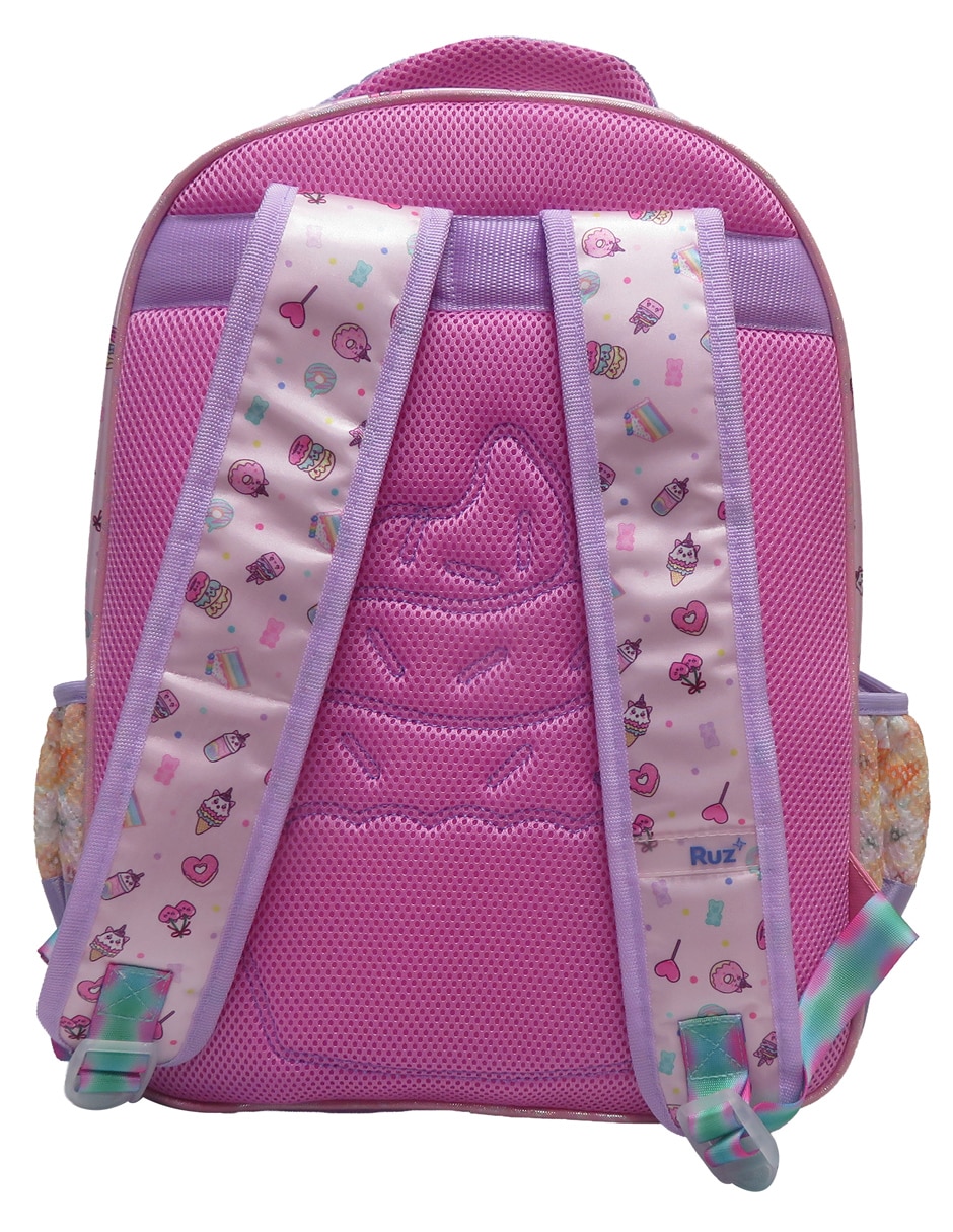 Mochila escolar mis pastelitos cumpleaños para niña 3