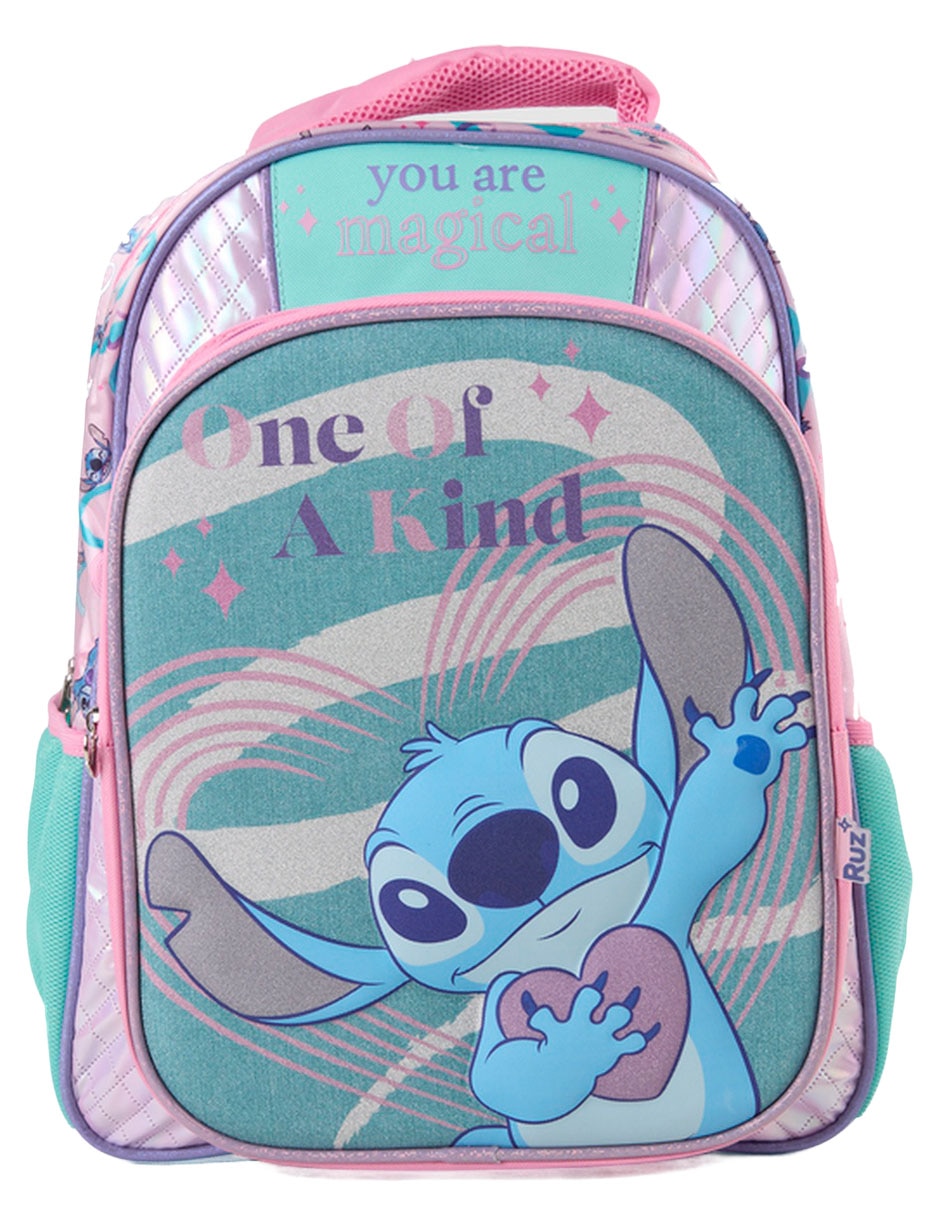 Mochila escolar stitch ruz para niña