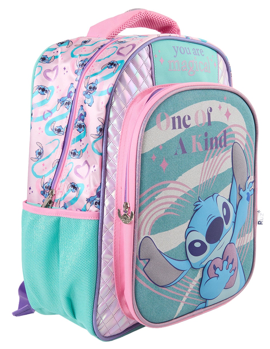 Mochila escolar stitch ruz para niña