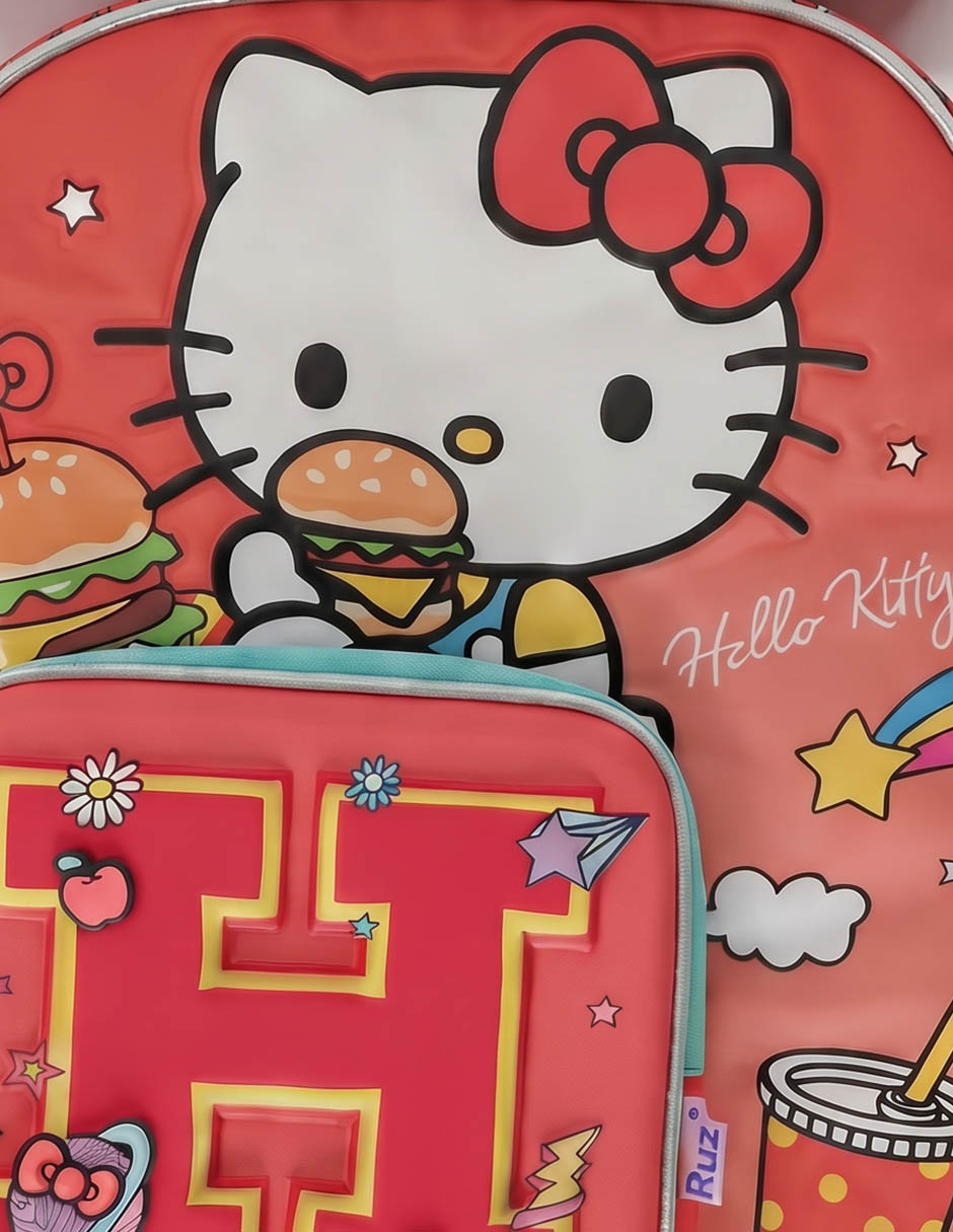 Mochila escolar hello kitty hello kitty ache para niña 3