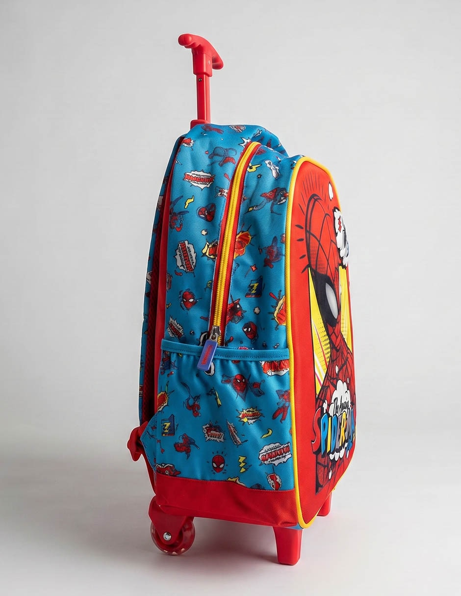 Mochila con ruedas escolar spider-man spiderman revista para niño 2