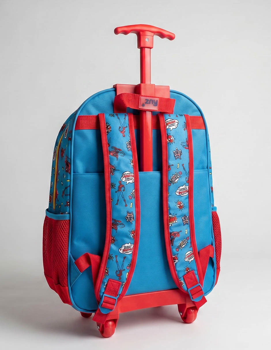 Mochila con ruedas escolar spider-man spiderman revista para niño 3
