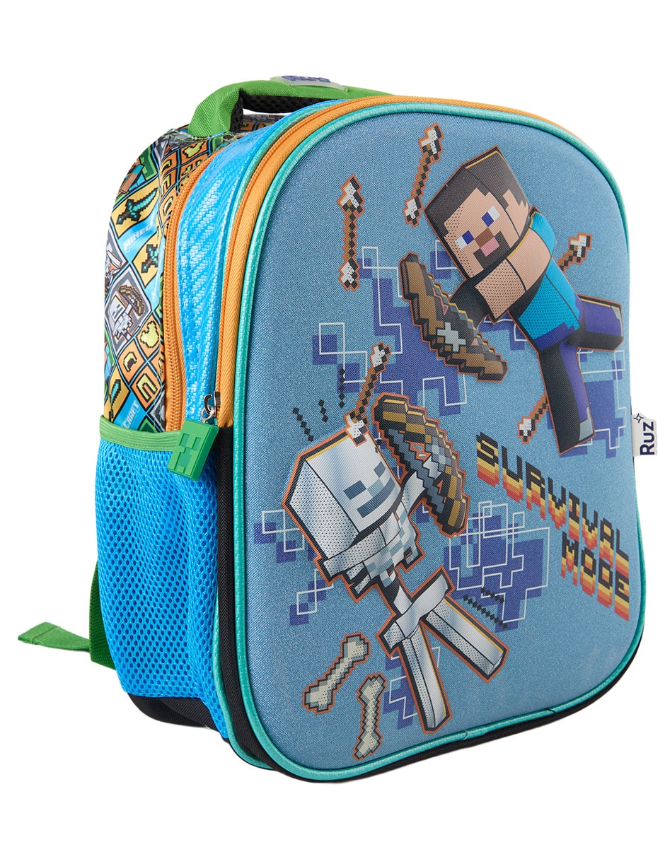 Mochila escolar minecraft para niño 2