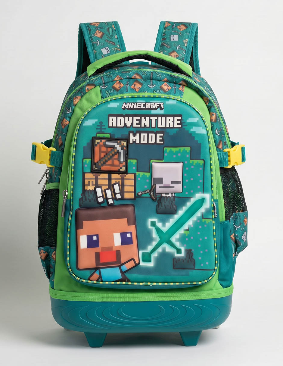Mochila con ruedas escolar minecraft minecraft gamer para niño Mochila con ruedas escolar minecraft minecraft gamer para niño