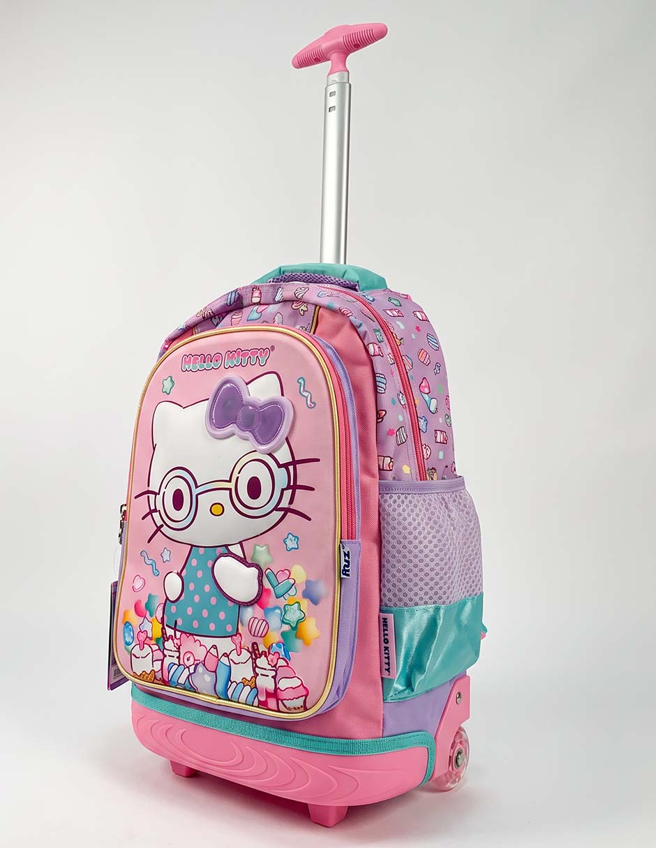 Mochila con ruedas escolar Hello Kitty Glasses para niña 1