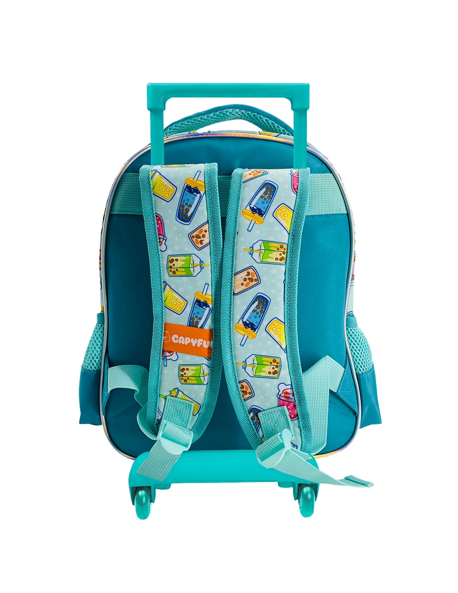 Mochila con ruedas escolar capibara Fotorama capy bobba tea unisex