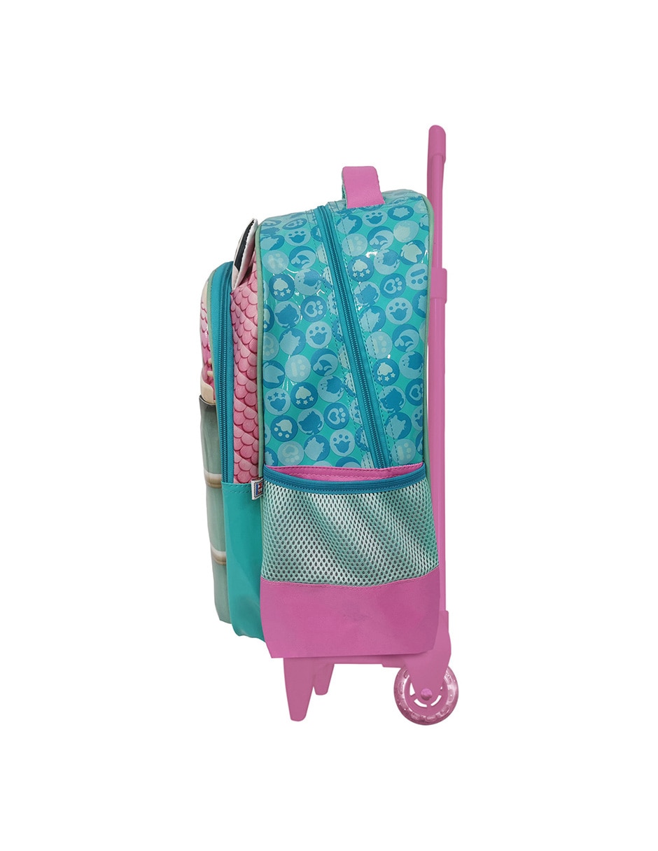 Mochila con ruedas escolar gabby's dollhouse welcome to the doll house para niña