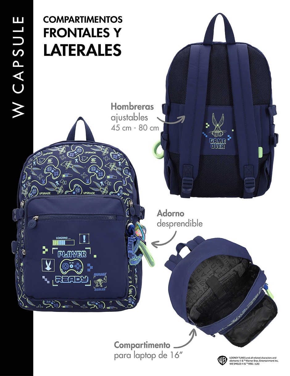 Mochila escolar Looney Tunes Tubasa para mujer 6