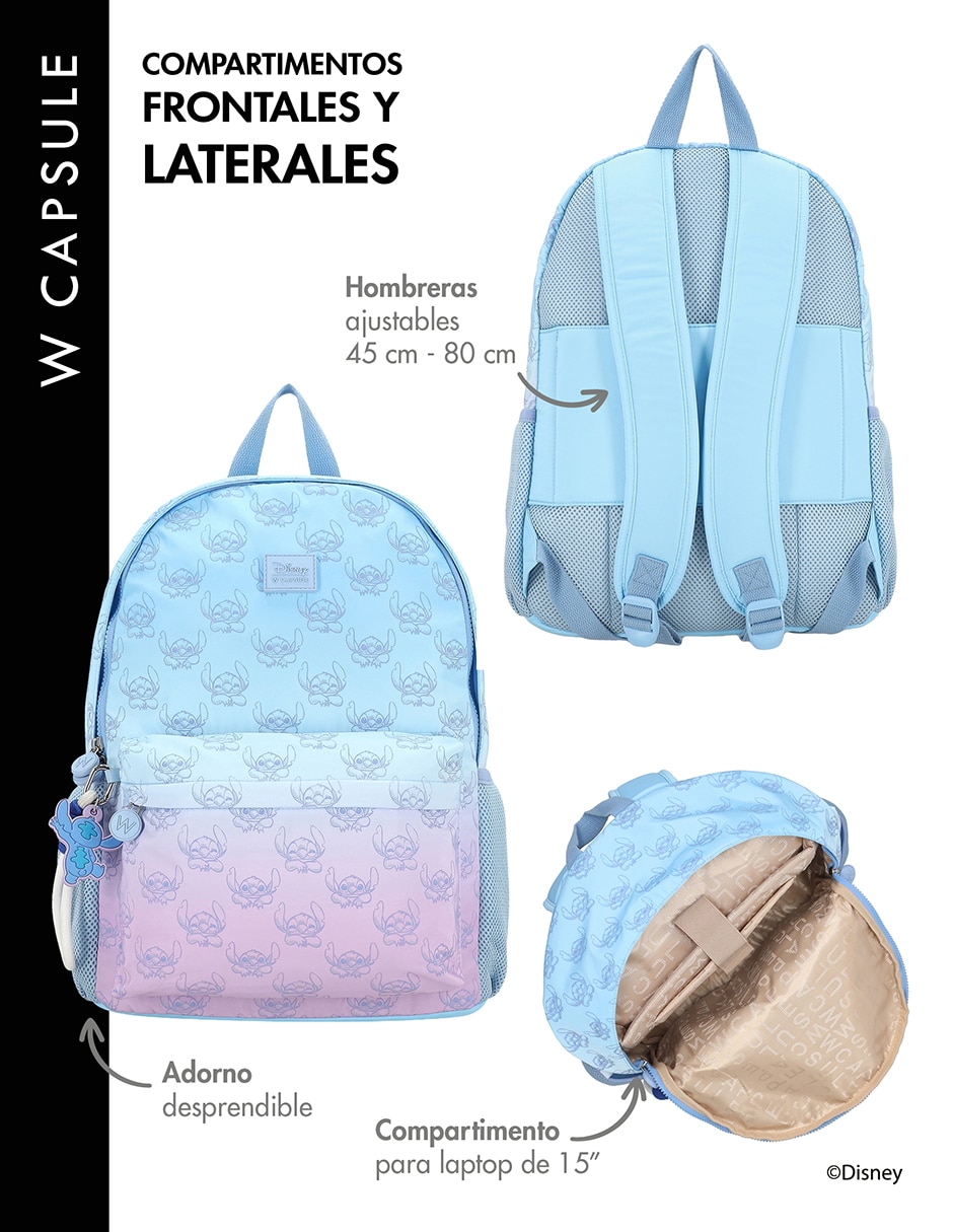 Mochila backpack stitch galioto para niña 4