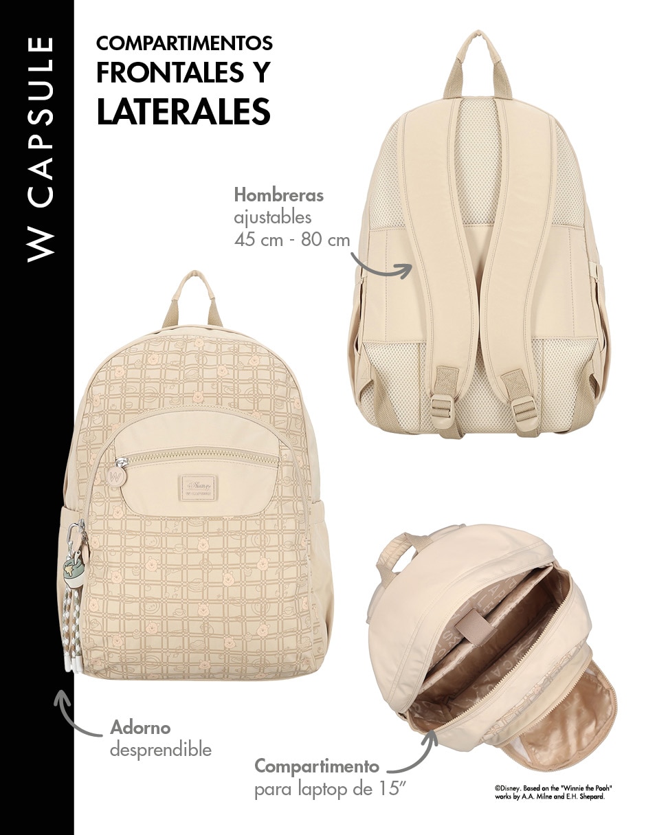 Mochila casual Winnie Pooh BTS para niña 3