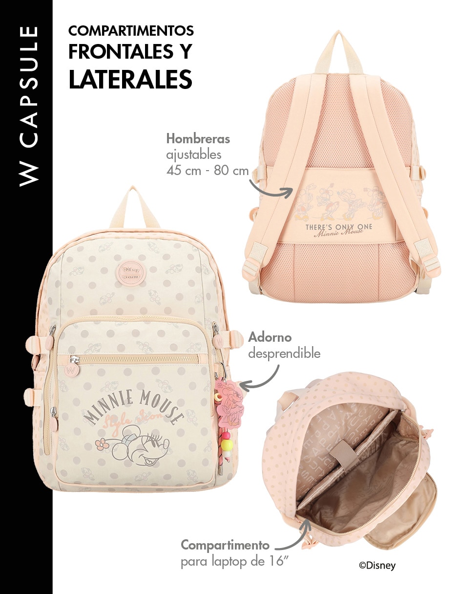 Mochila backpack minnie mouse lelouch para niña 5