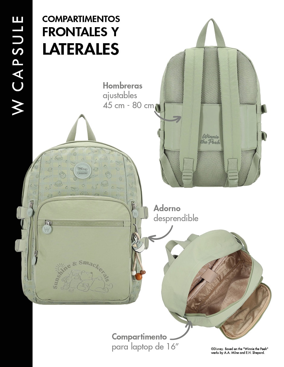 Mochila casual Winnie Pooh BTS para mujer 3