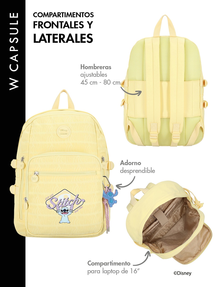 Mochila backpack stitch galioto para niña 4