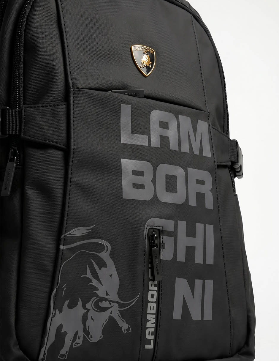 Mochila escolar lamborghini letters black para niño Mochila escolar lamborghini letters black para niño