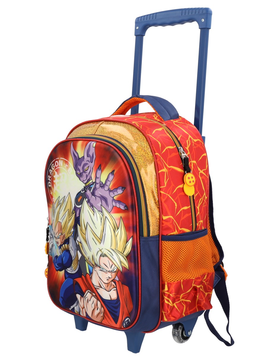 Mochila con ruedas escolar Dragon Ball Super para niño