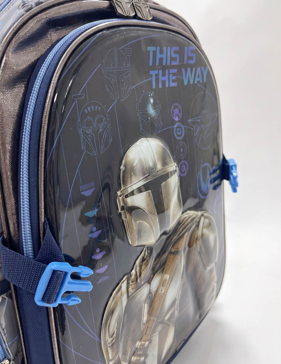 Set mochila escolar The Mandalorian Star Wars para niño