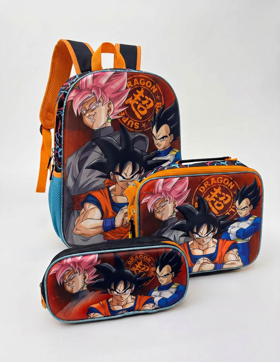 Set de mochila escolar Dragon Ball Super para hombre