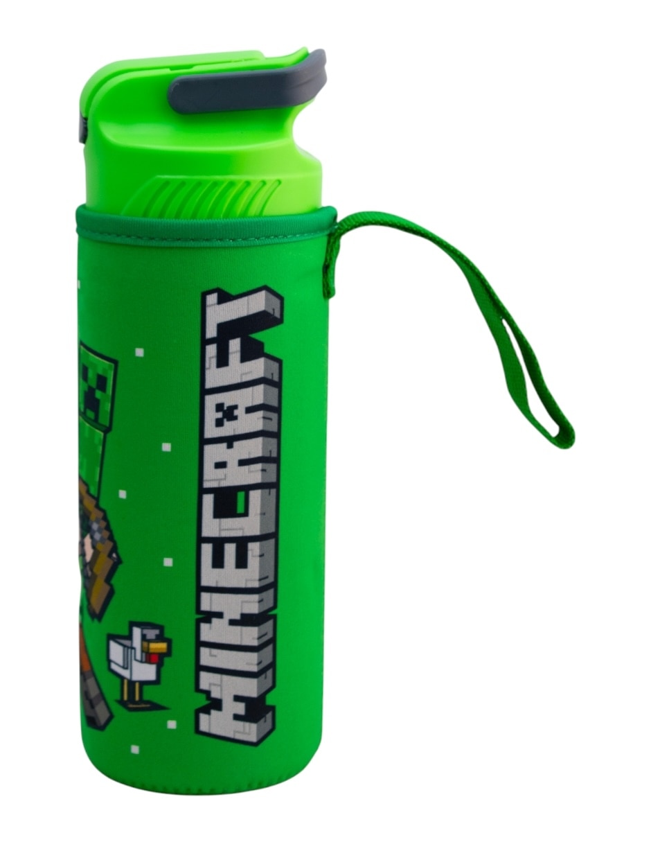 Botella de agua Minecraft con tapa rosca 600 ml 1