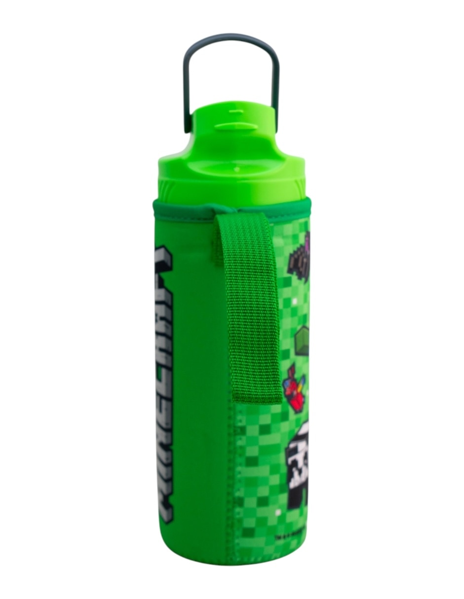 Botella de agua Minecraft con tapa rosca 600 ml 2