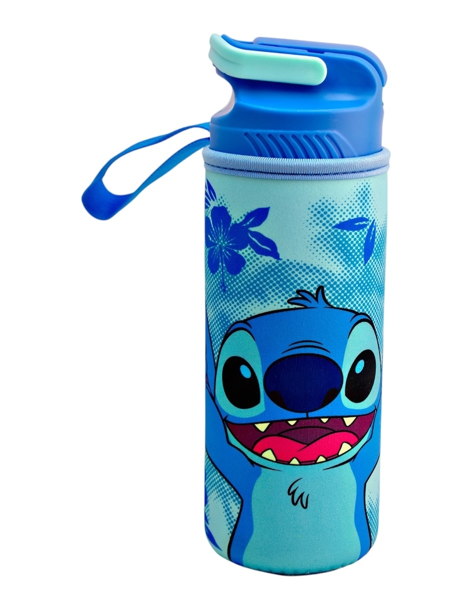 Botella de agua de plástico stitch con tapa rosca 600 ml 5
