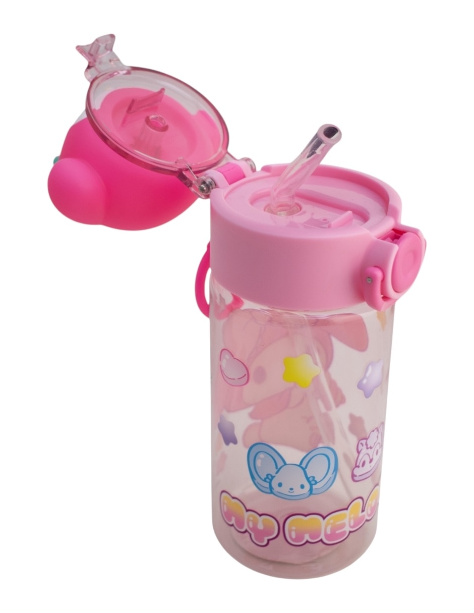 Botella de agua "de" plástico my melody "con tapa" rosca 500 ml 3